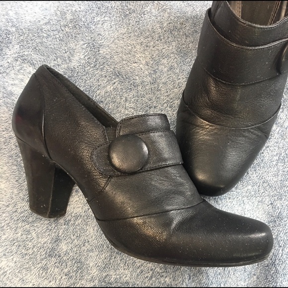 Clarks Bendables booties Black 10 Leather - Picture 7 of 9